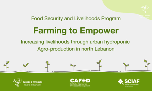 Farming to Empower:  Increase livelihood through urban hydroponic agro-production in North Lebanon.